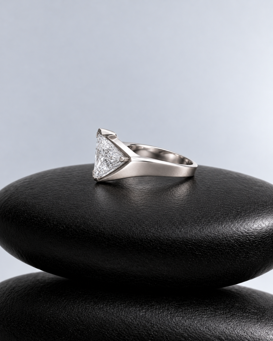 Trillion Solitaire Ring – The Edge Of Elegance